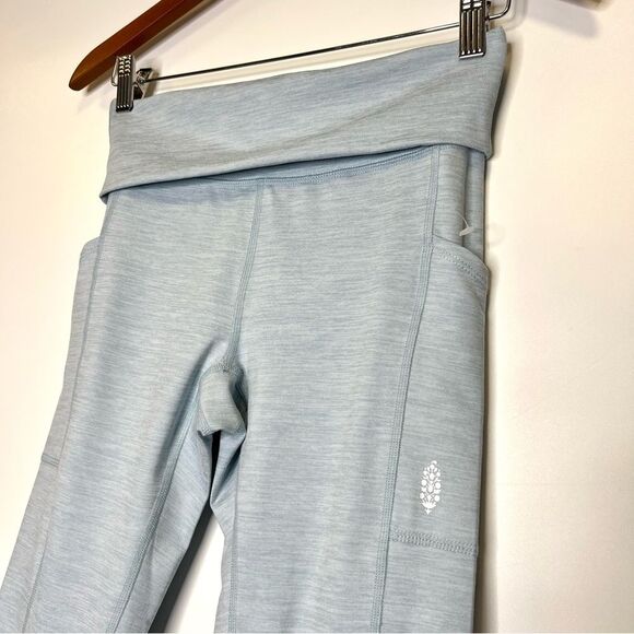 Free People Movement Zen Again Flare Yoga Pants Heather Blue XS - Picture 3 of 8